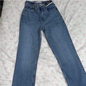 Abercrombie & Fitch Women's Straight Leg Blue Jeans